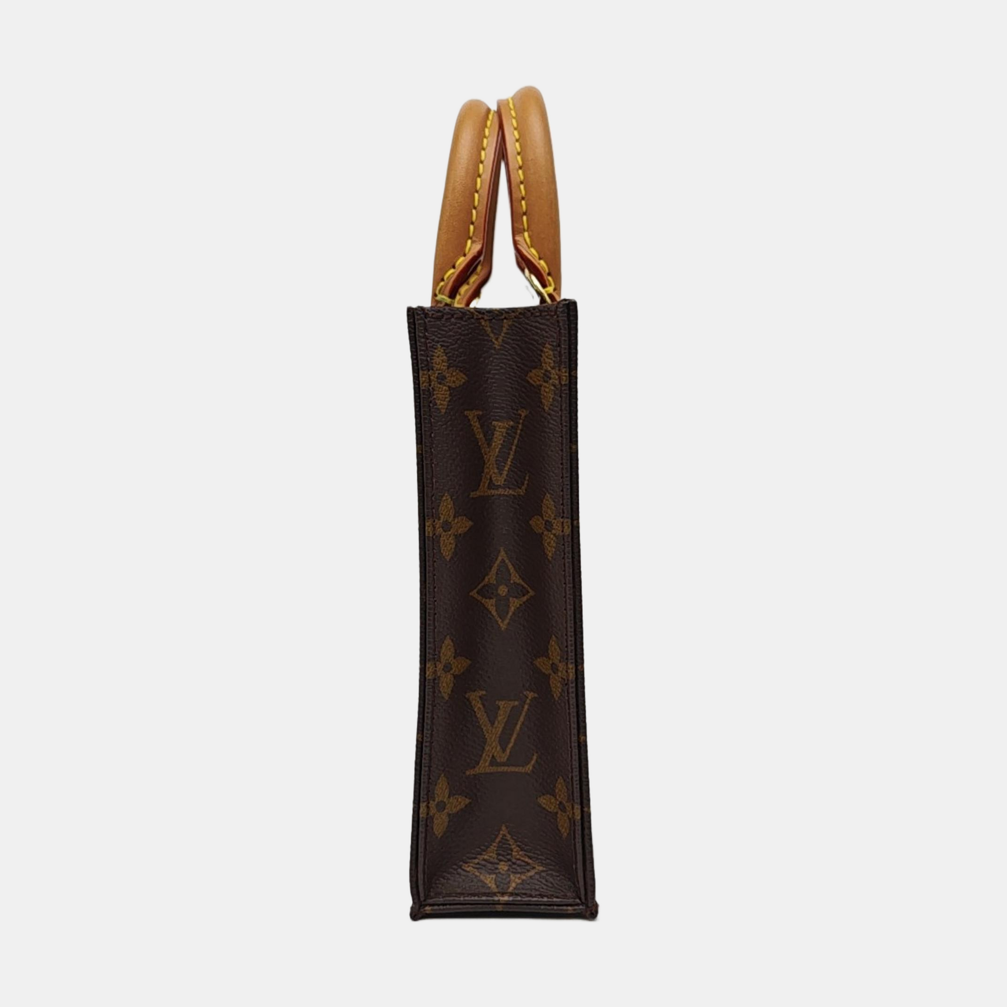 SAC PLAT Mini Monogram Coated Canvas Brown