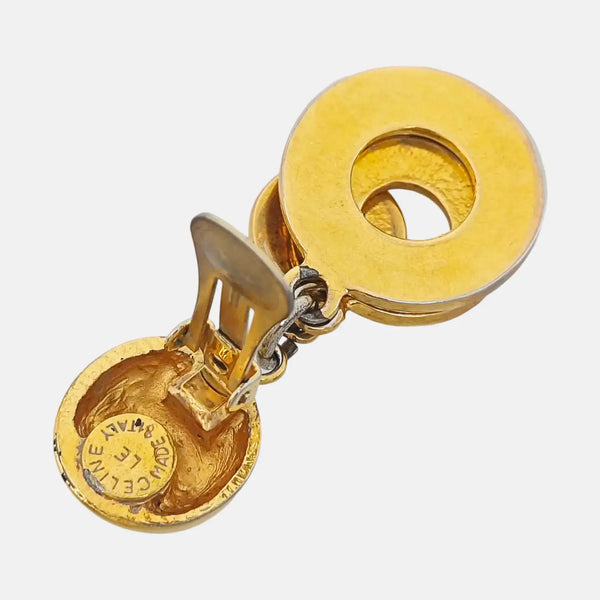 Metal Gold Clip On Earrings