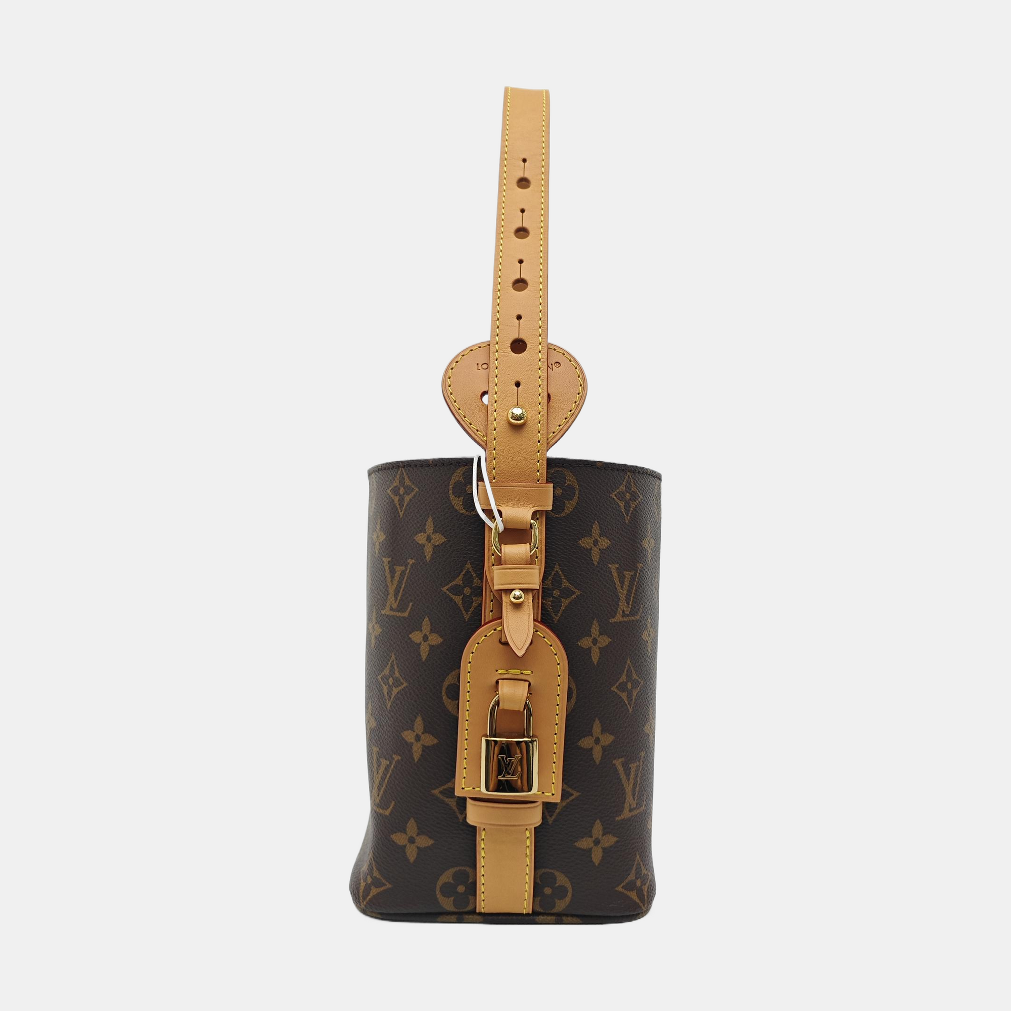 ALL IN BB Monogram Coated Canvas Brown