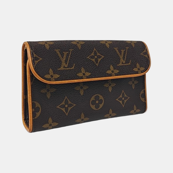 FLORENTINE Monogram Coated Canvas Brown