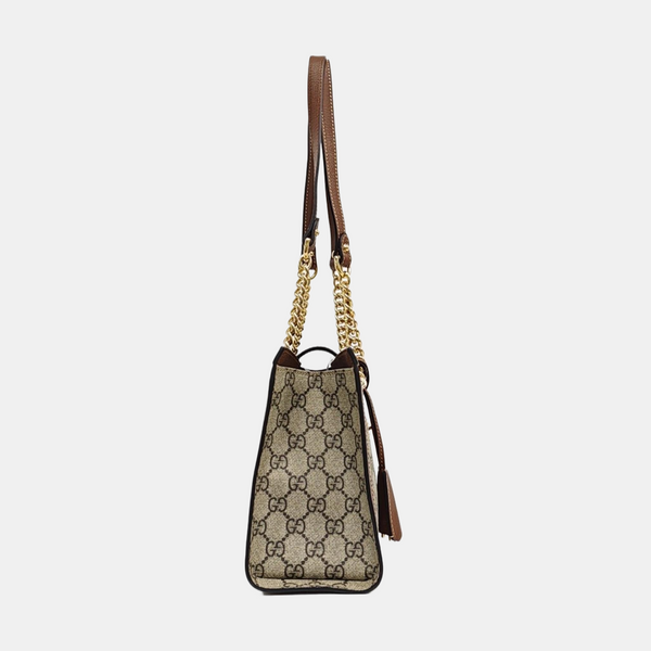 Padlock Small Monogram Coated Canvas Beige