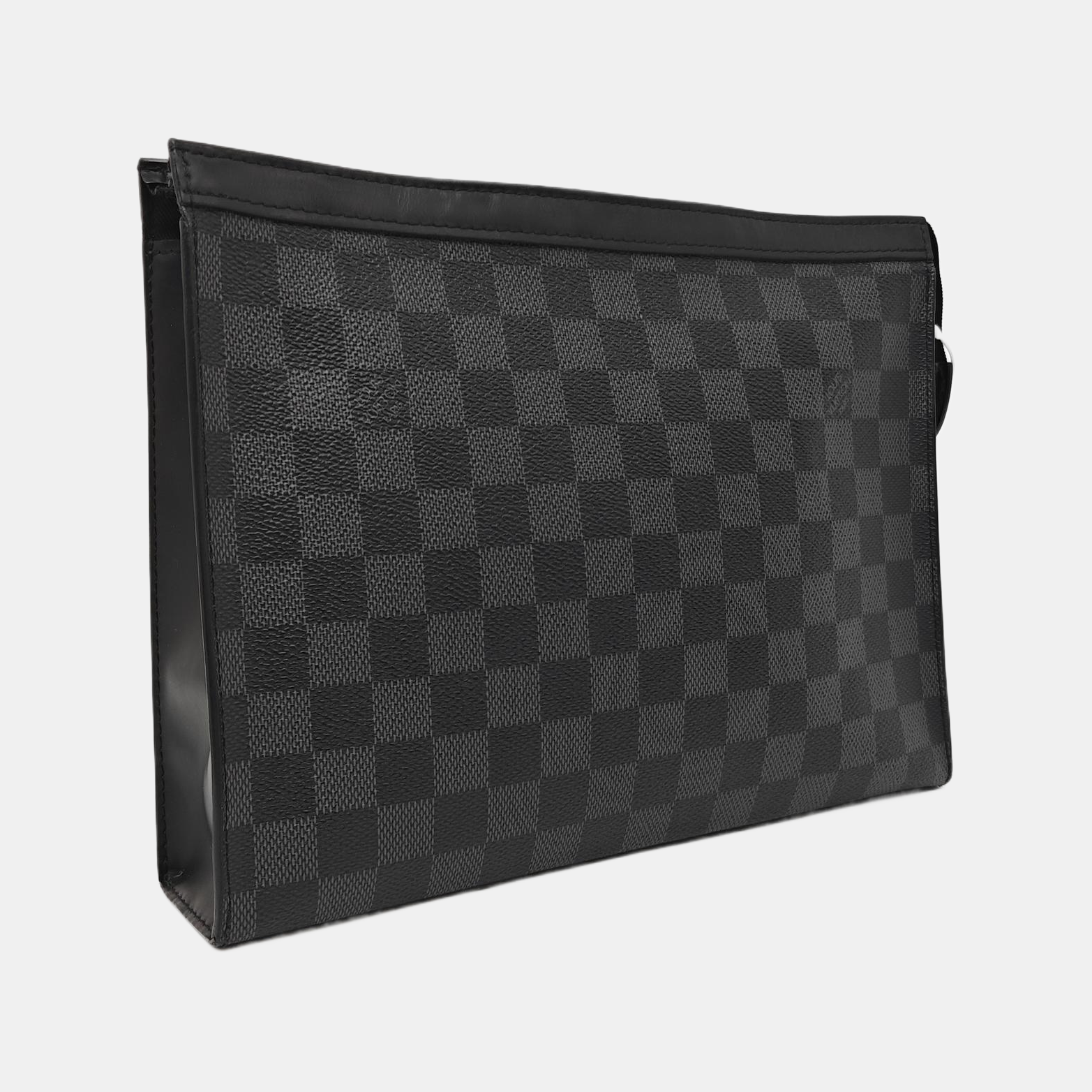 Pochette Voyag MM Damier Graphite Coated Canvas Gray
