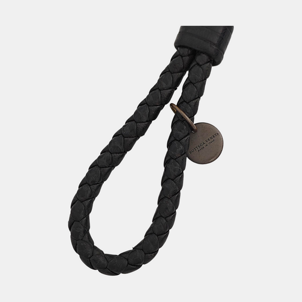 Leather Bag Charm Black