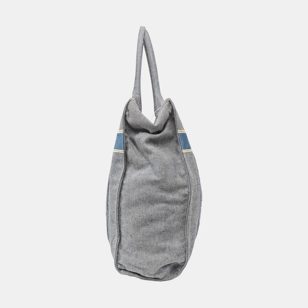 Canvas Top Handle Bag Blue