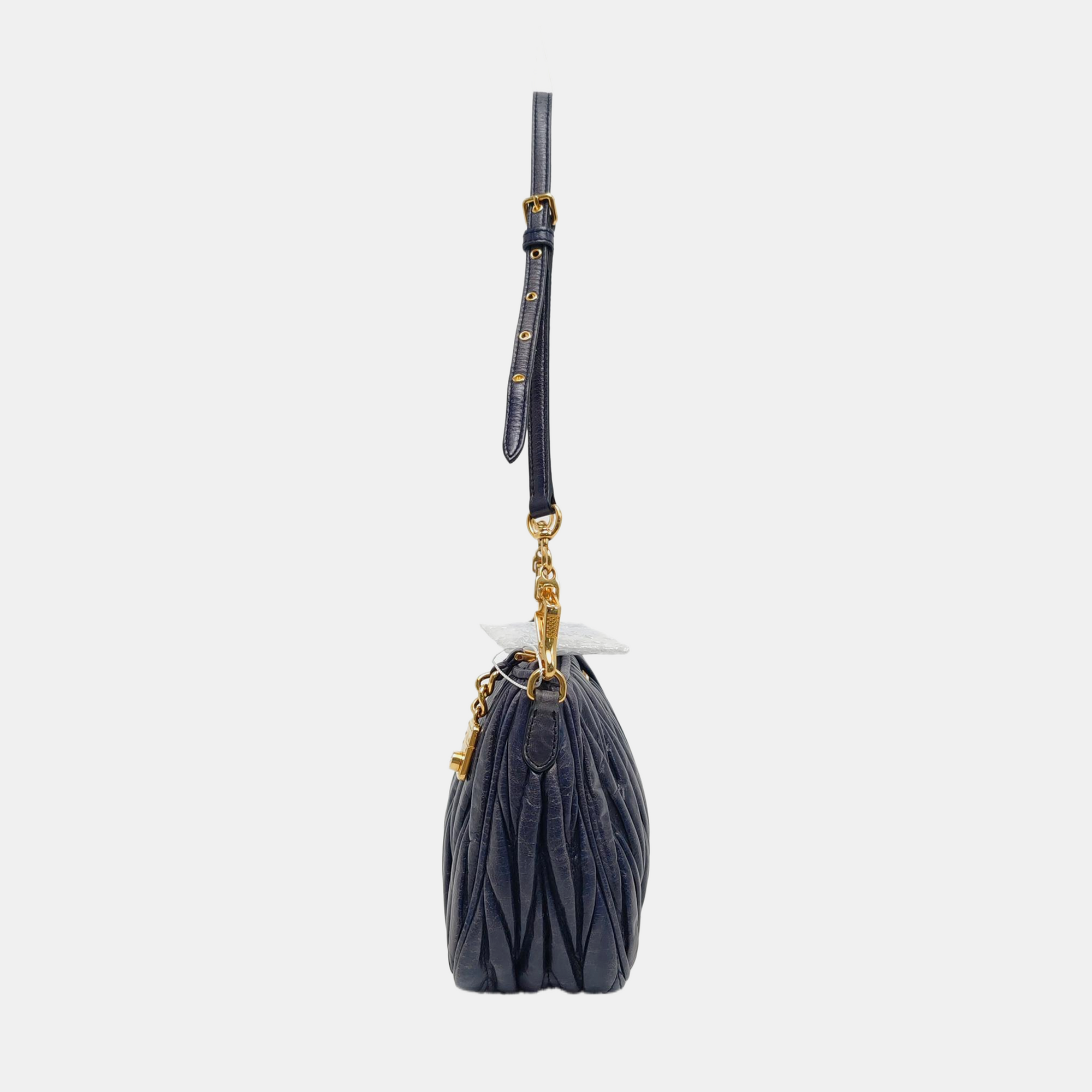 Quilted Lambskin Shoulder Bag Blue