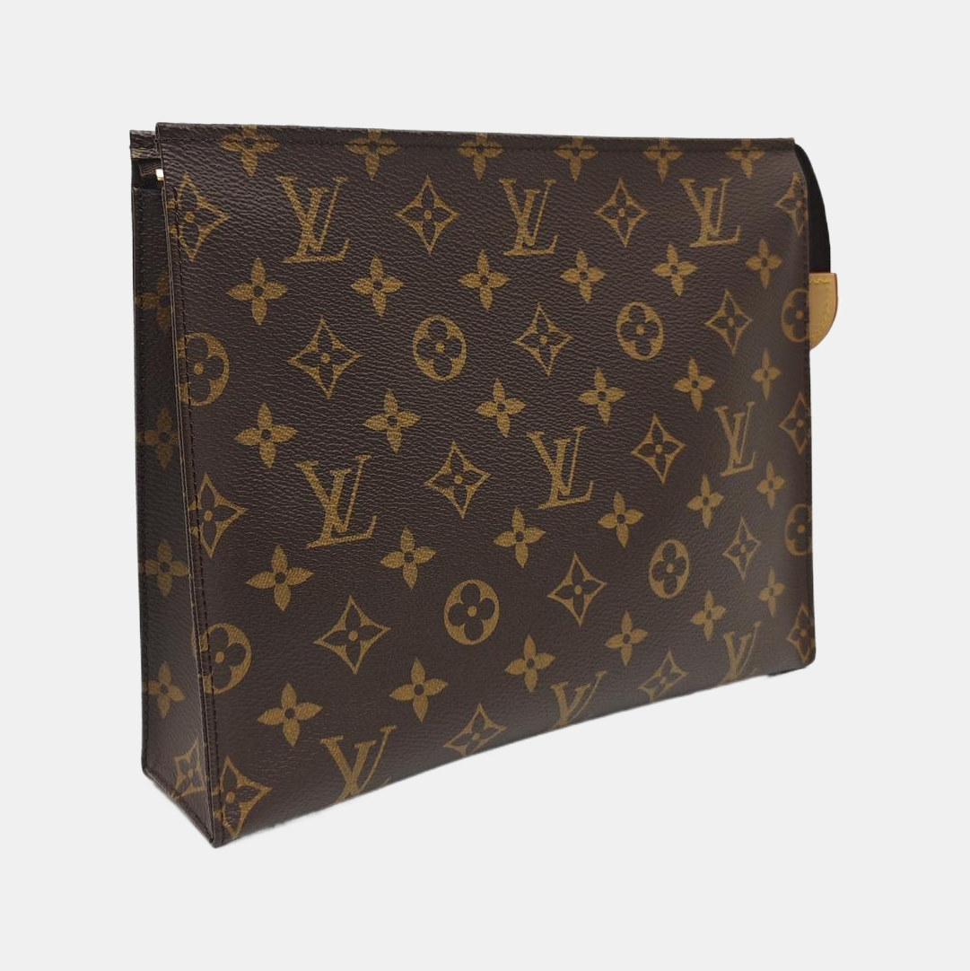 TOILET POCKET 26 Monogram Coated Canvas Brown
