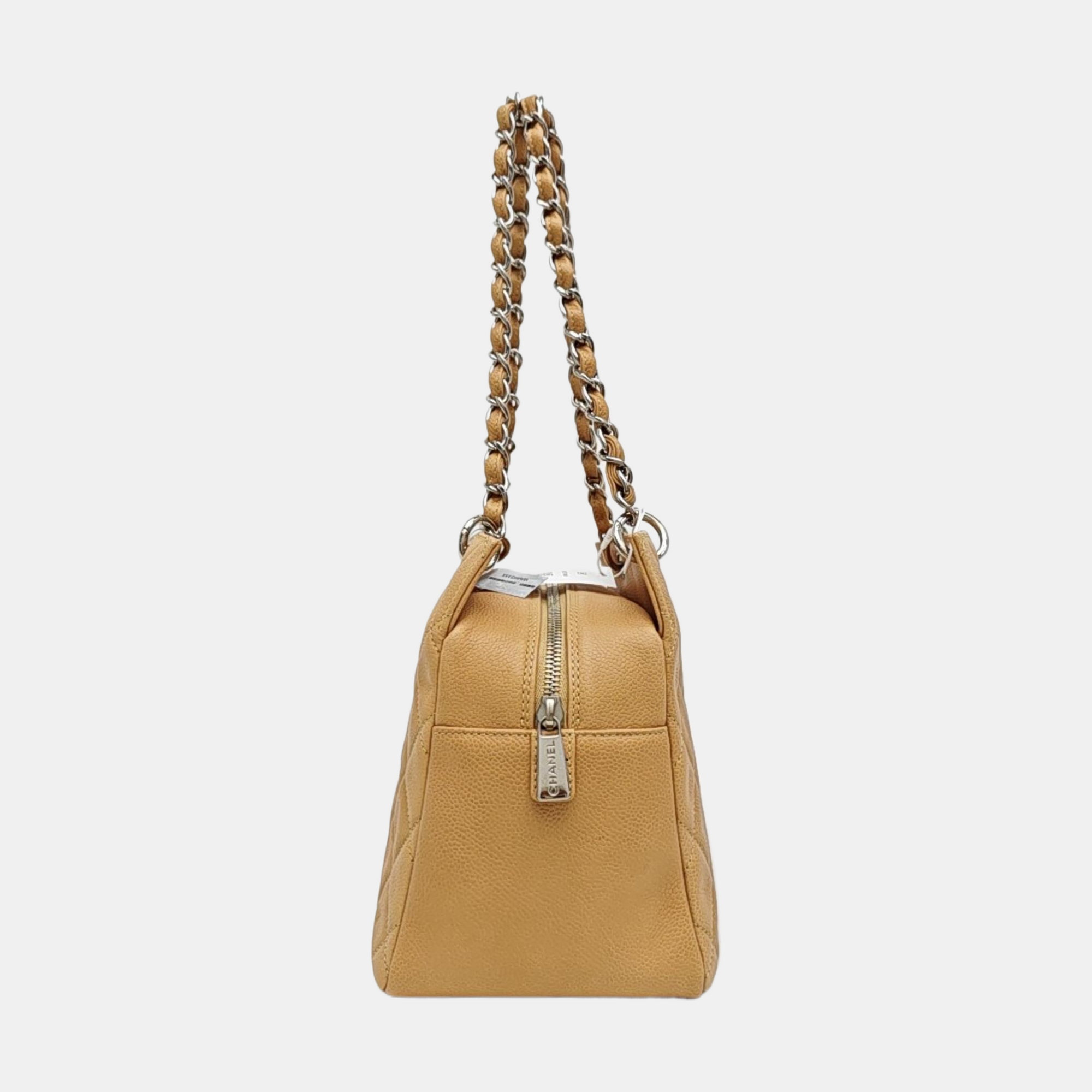 CHANEL PETITE Quilted Grained Calfskin Brown