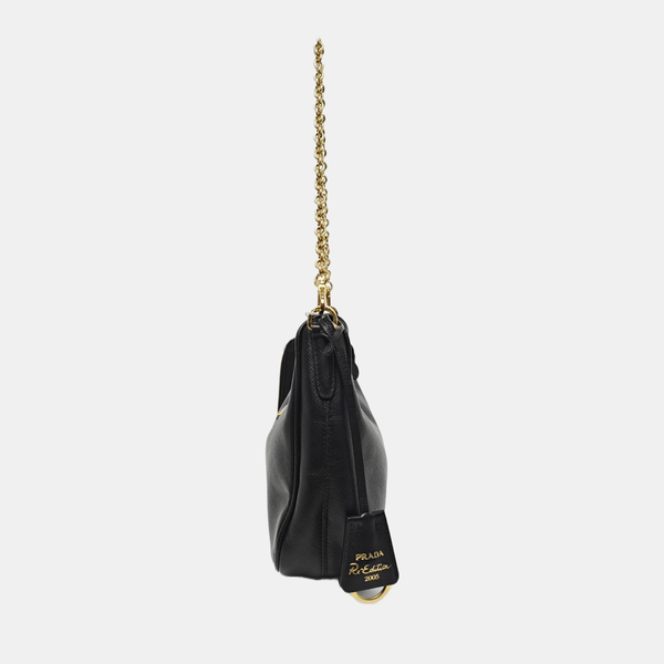 Re-Edition2005 Saffiano Calfskin Black
