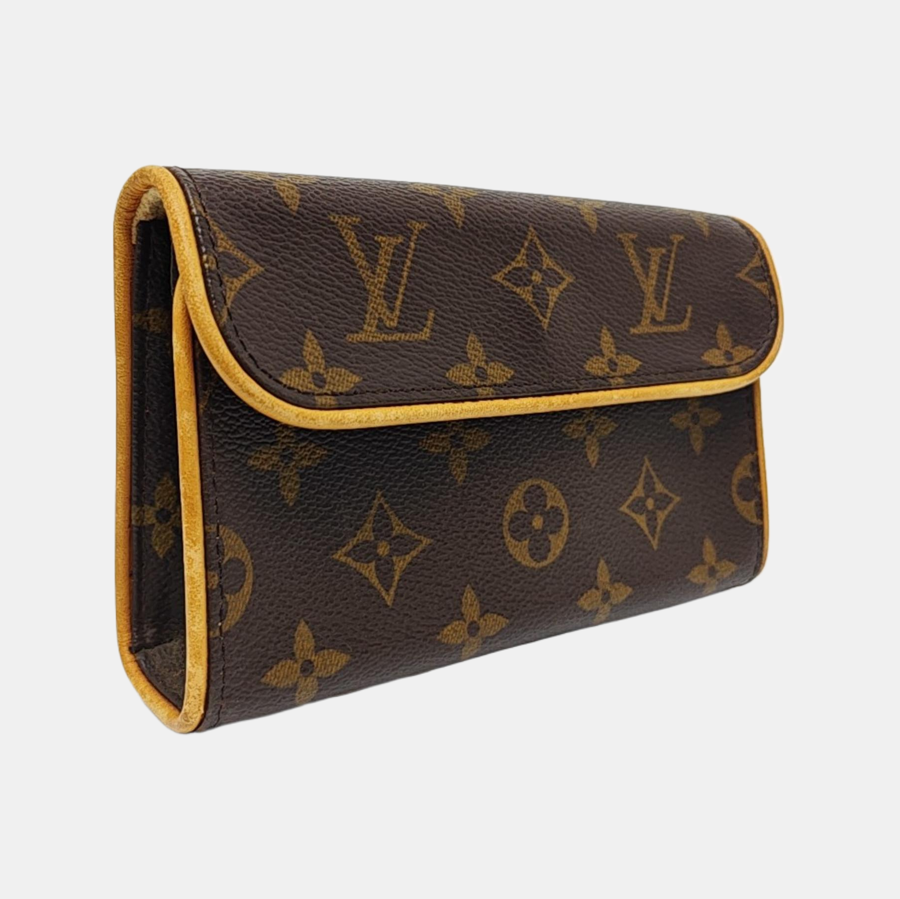 FLORENTINE Monogram Coated Canvas Brown