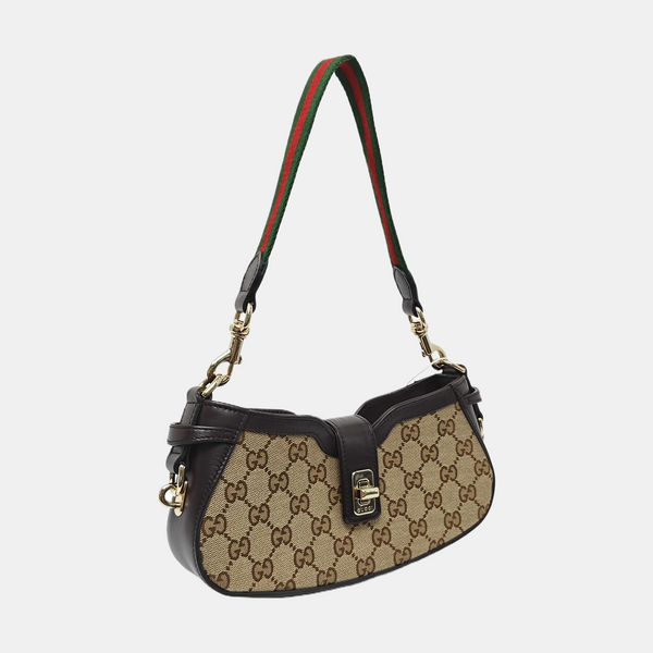 Moon Side Mini Monogram Coated Canvas Black