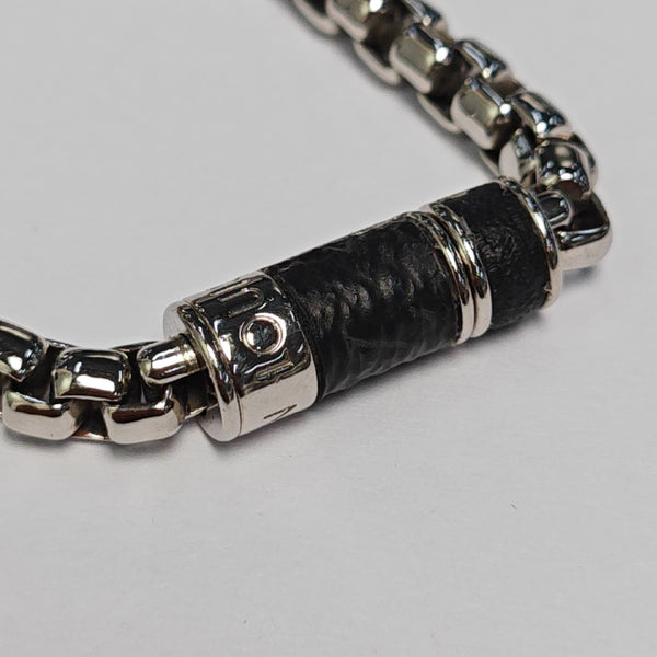 MONOGRAM CHAIN Coated Canvas Silver Bracelet