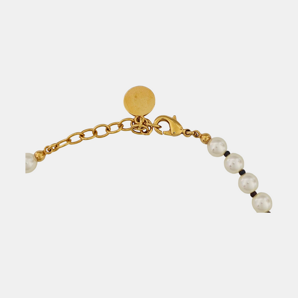 30 Montaigne Metal White Necklace