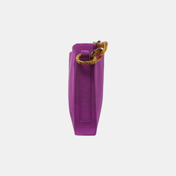 Fabric Shoulder Bag Purple