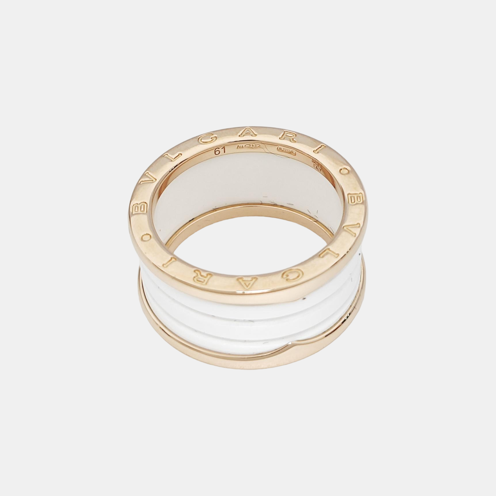 B.ZERO1 18k Rose Gold Ring EU 61