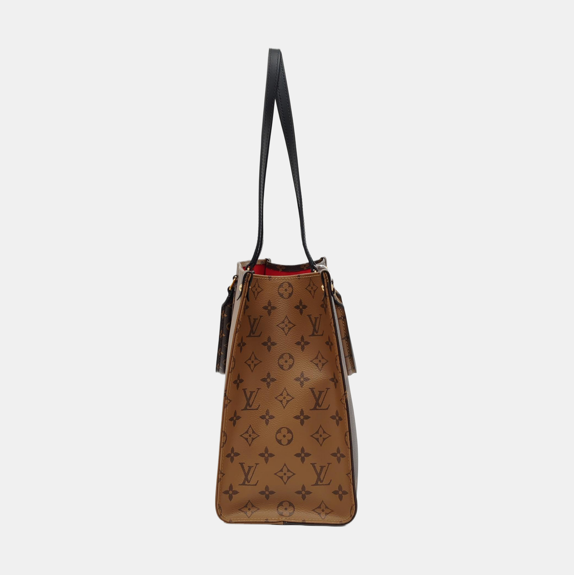 ONTHEGO MM Monogram Coated Canvas Brown