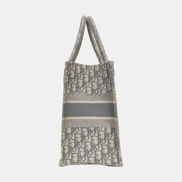 Book Tote Medium Oblique Canvas Gray