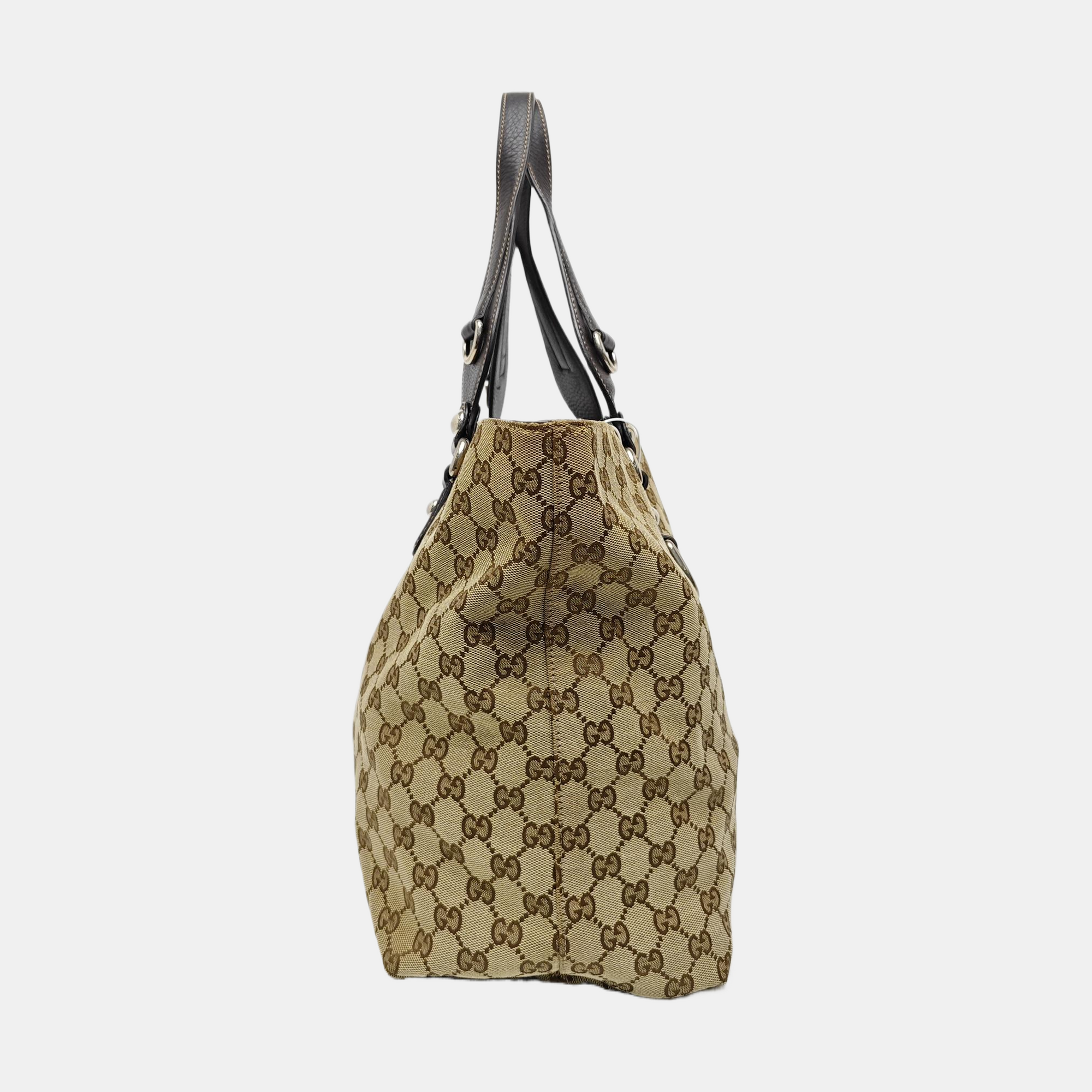 Monogram Canvas Tote Bag Beige