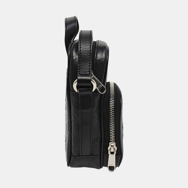 Monogram Calfskin Shoulder Bag Mini Black
