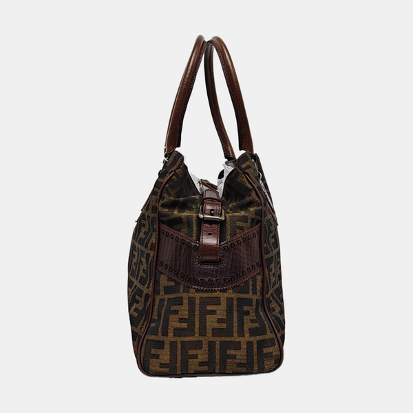 Canvas Top Handle Bag Brown