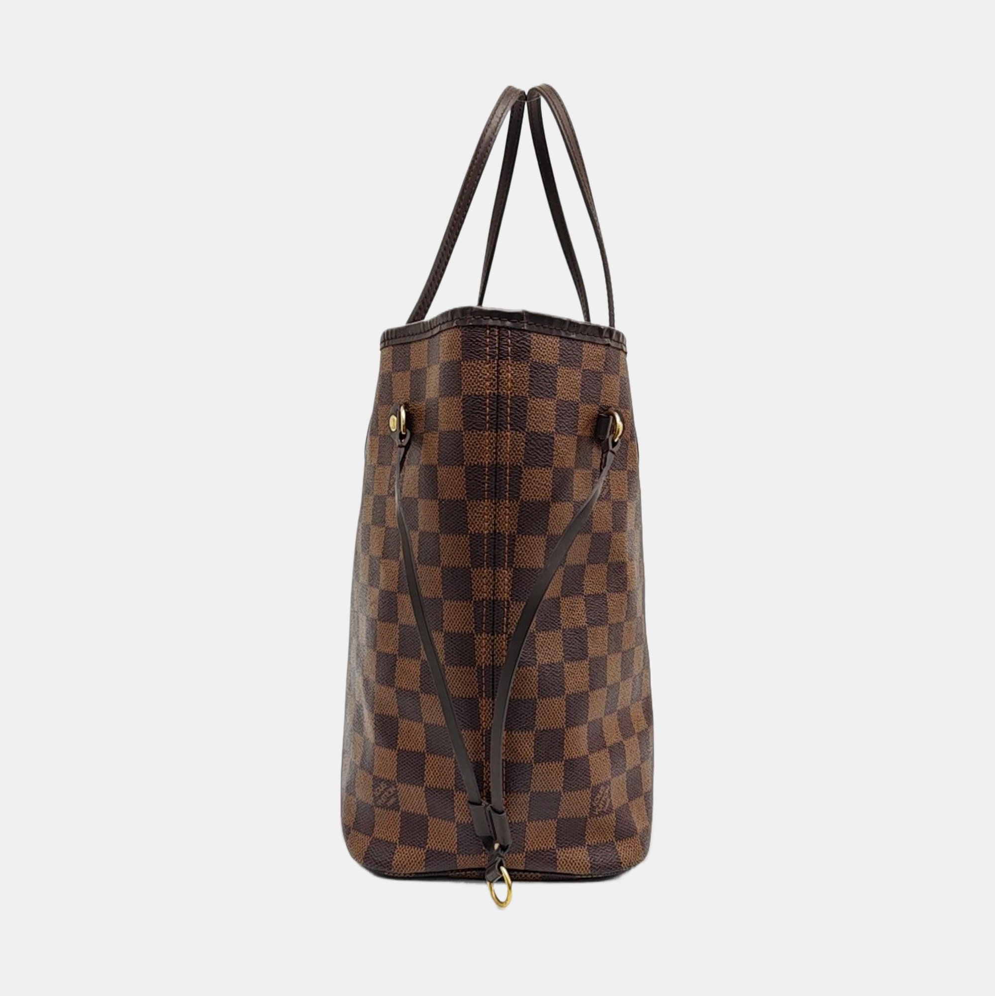 NEVERFULL MM Damier Ebene Coated Canvas Brown