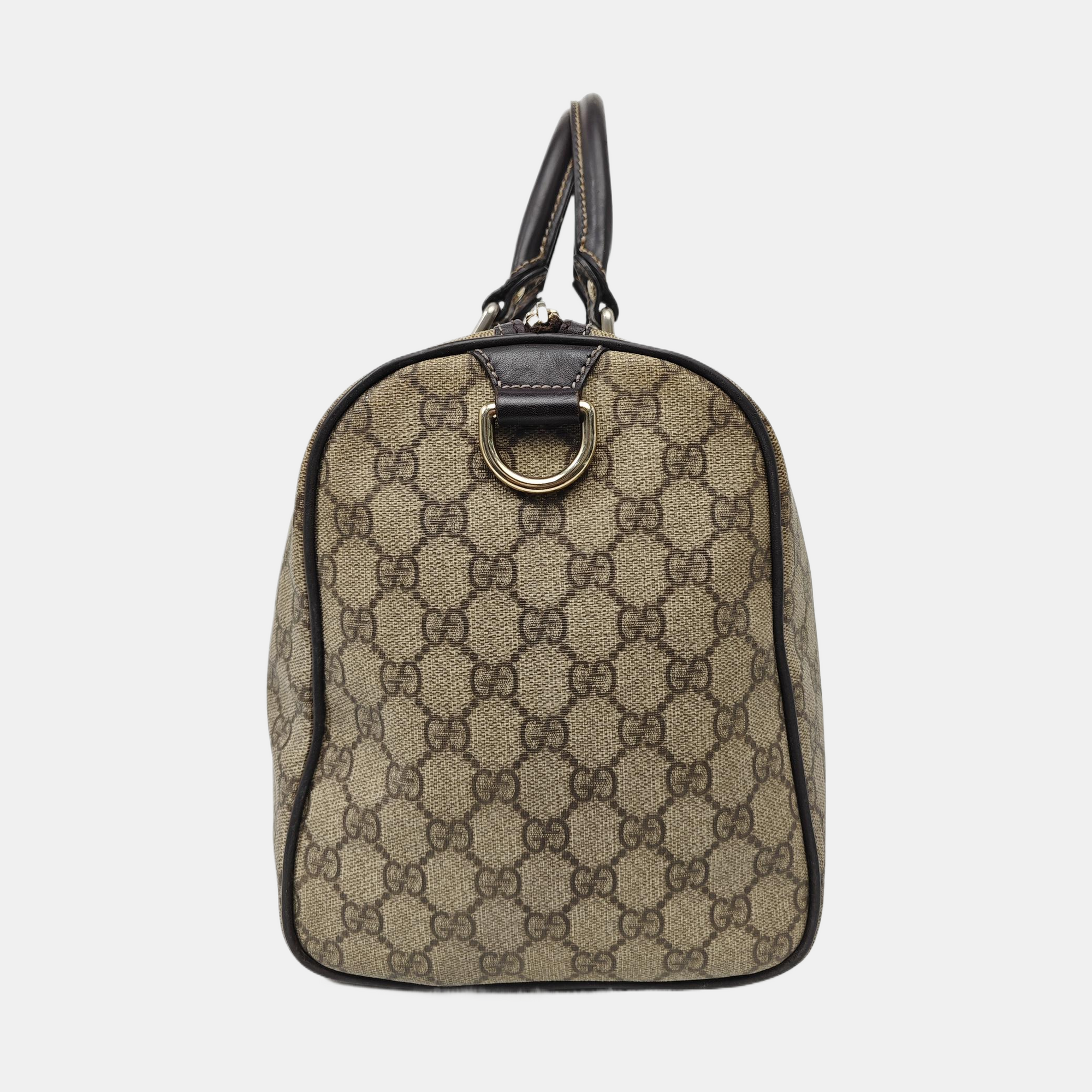 Monogram Coated Canvas Top Handle Bag Brown