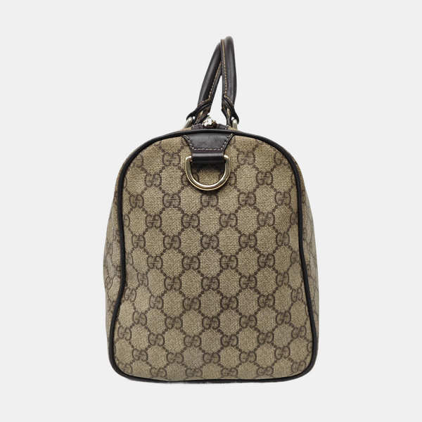 Monogram Coated Canvas Top Handle Bag Brown