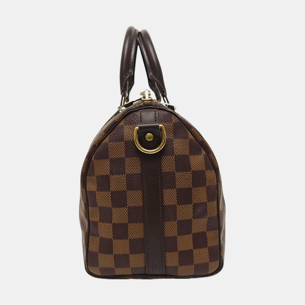 SPEEDY 25 Damier Ebene Coated Canvas Brown
