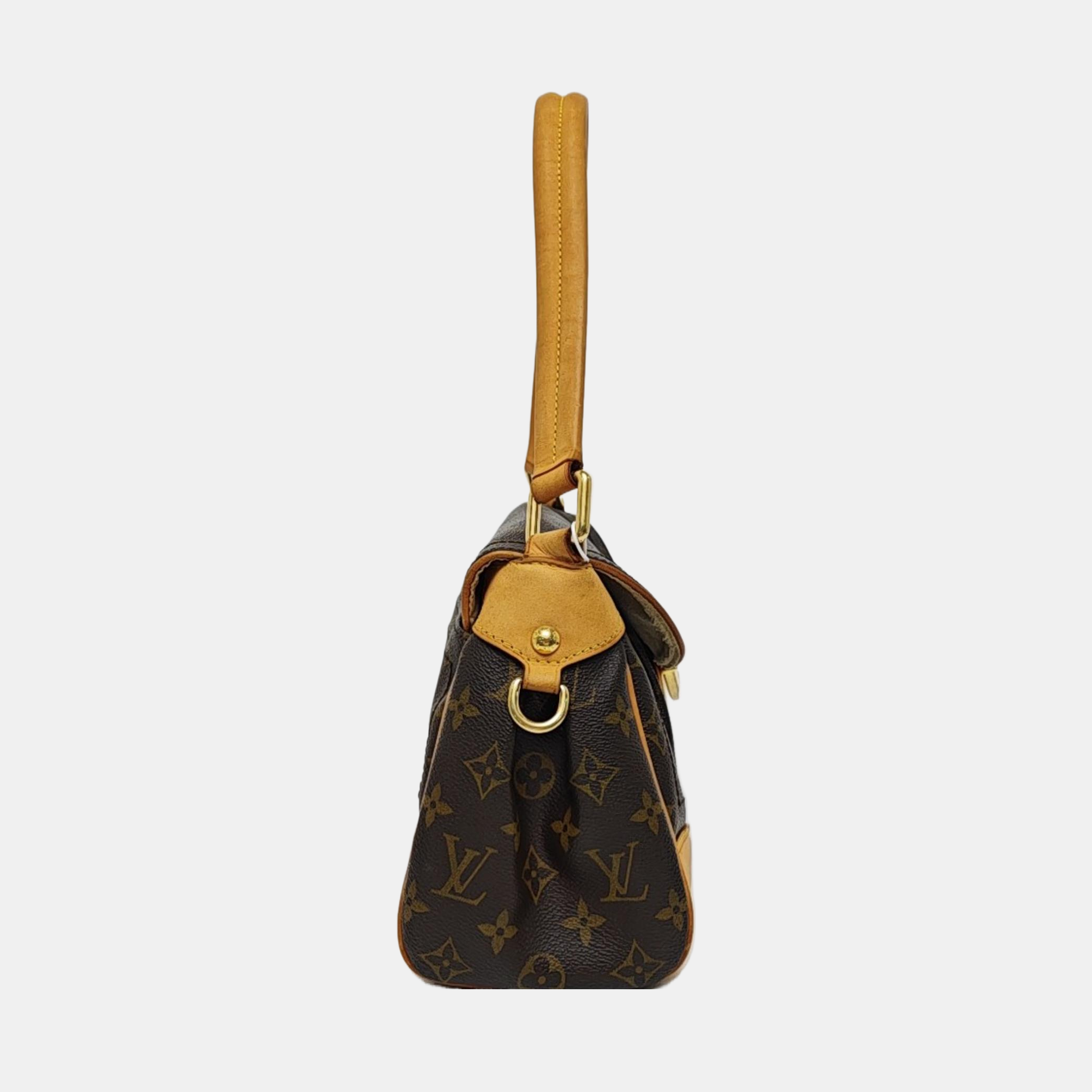 BEVERLY MM Monogram Coated Canvas Brown