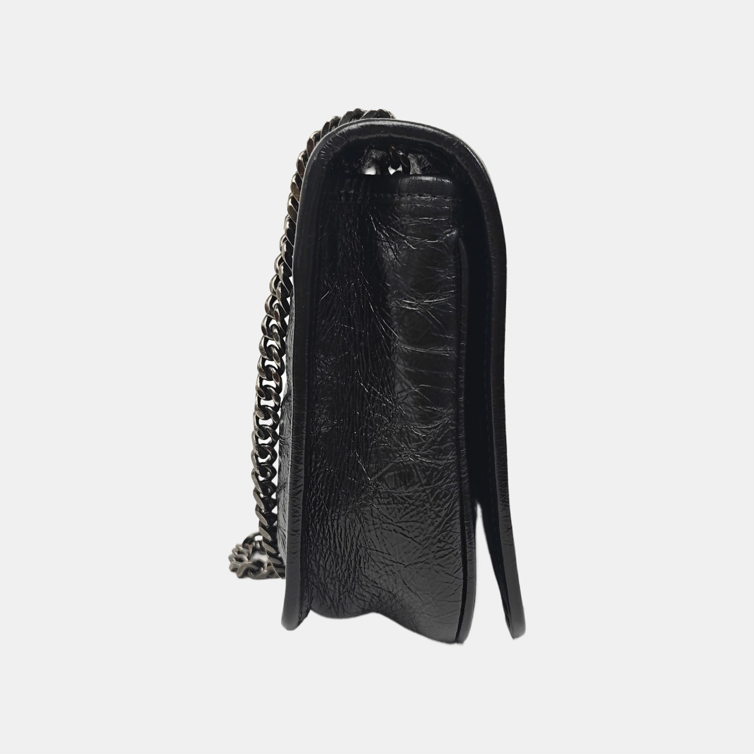 NIKI Mini Chevron Calfskin Black