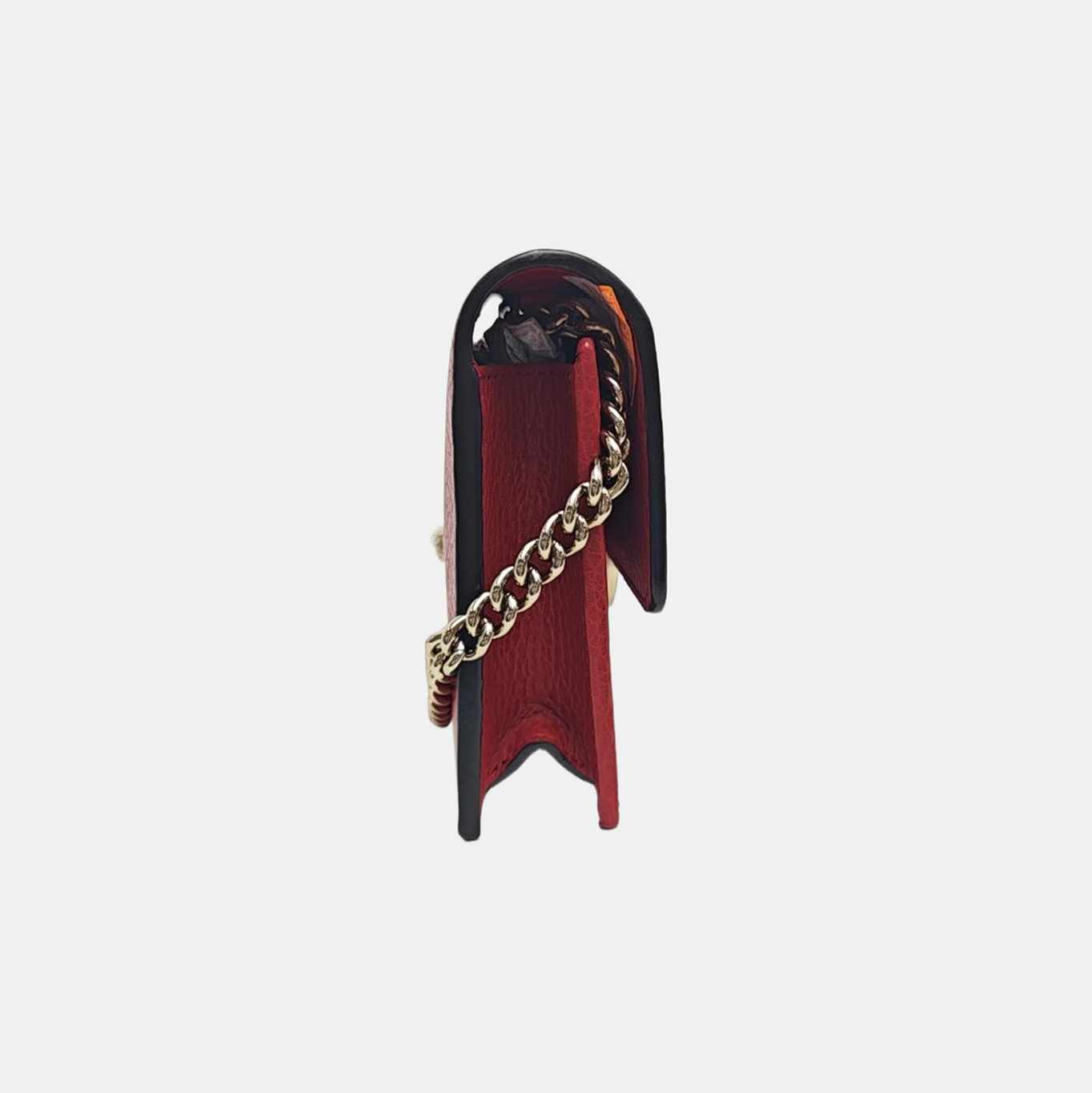 Interlocking G Small Calfskin Red