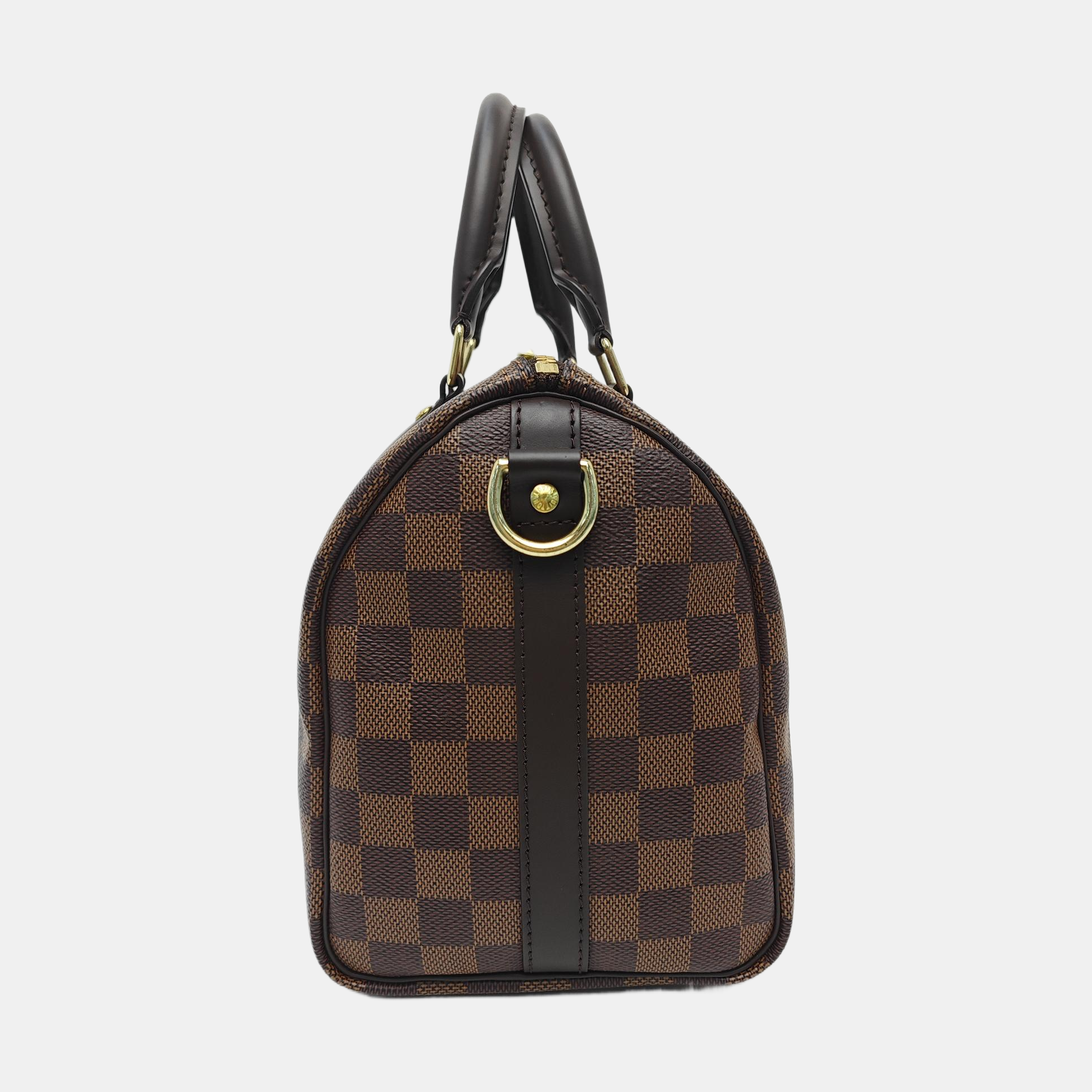SPEEDY 25 Damier Ebene Coated Canvas Brown