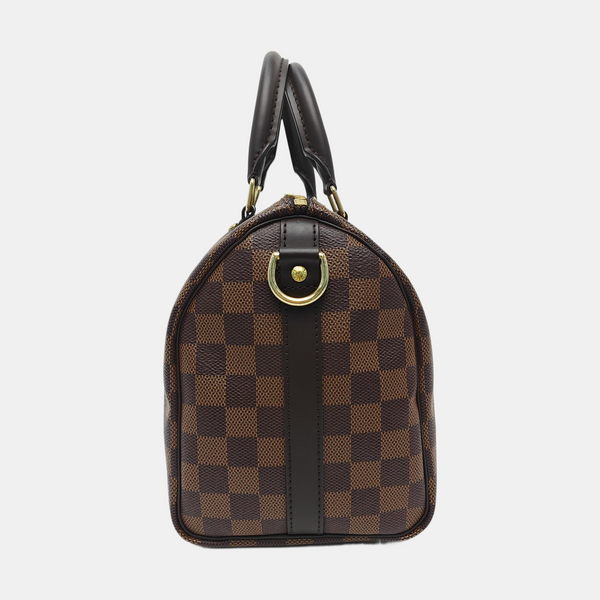SPEEDY 25 Damier Ebene Coated Canvas Brown