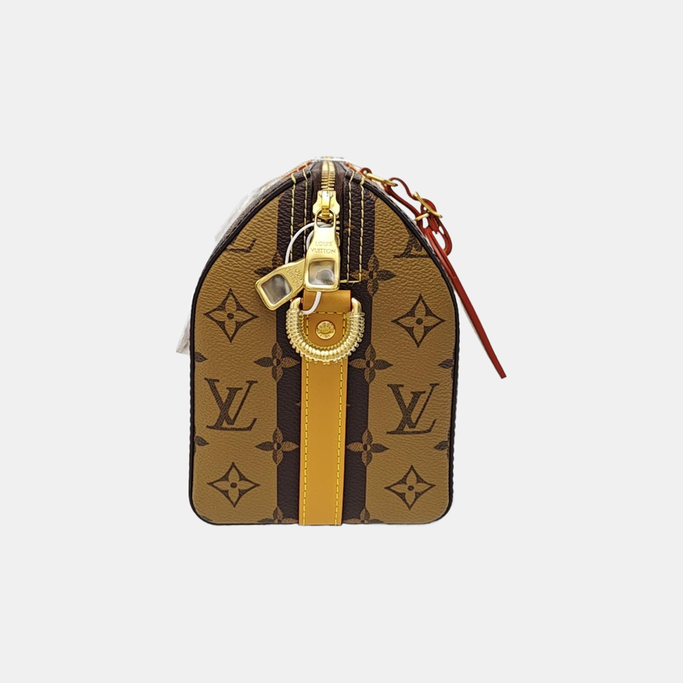 KEEPALL Monogram Coated Canvas Brown