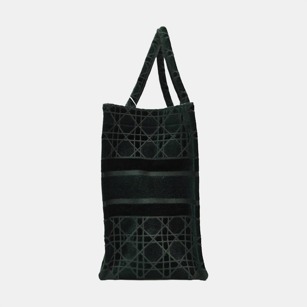 Book Tote Medium Velvet Green