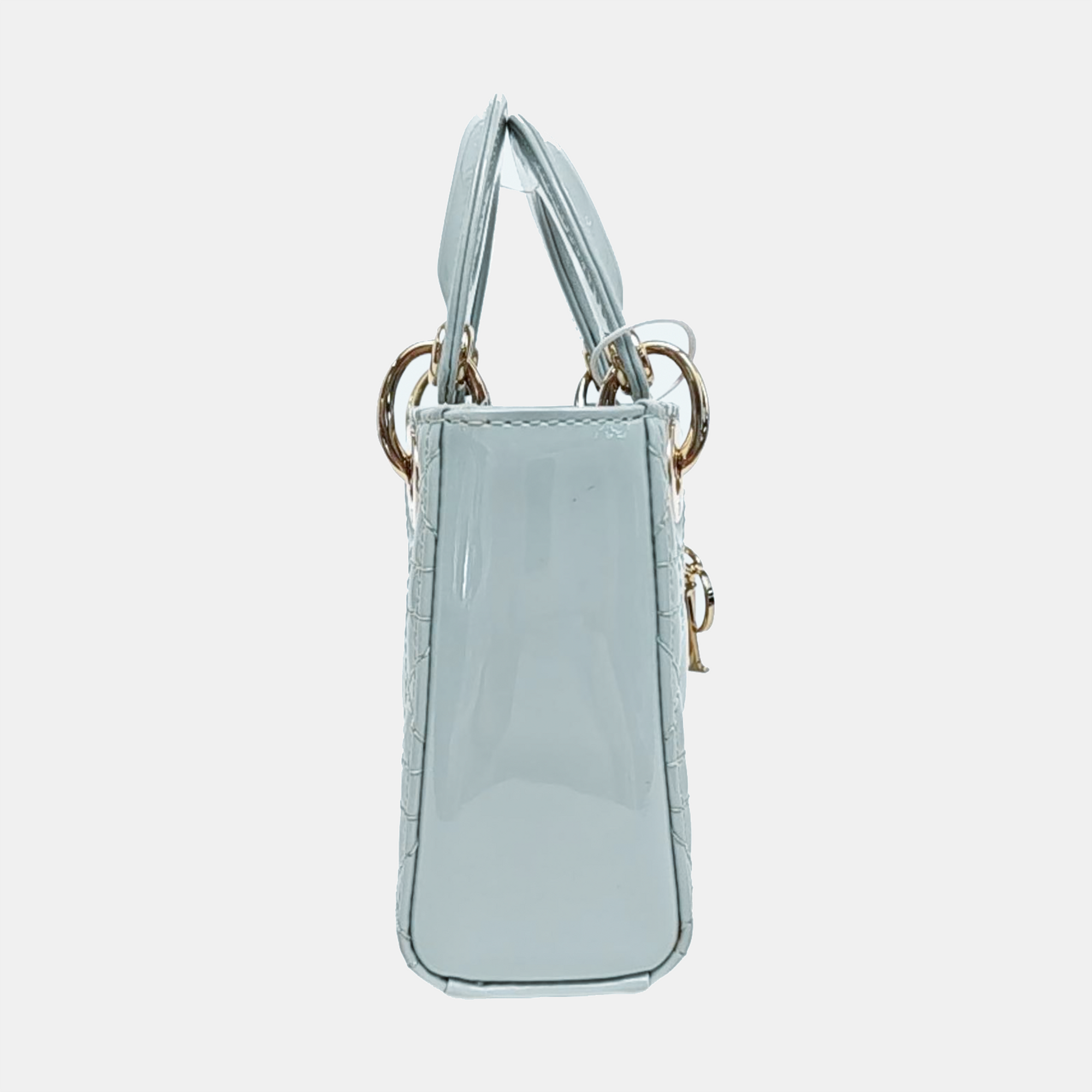 Lady Dior Cannage Patent Leather Blue