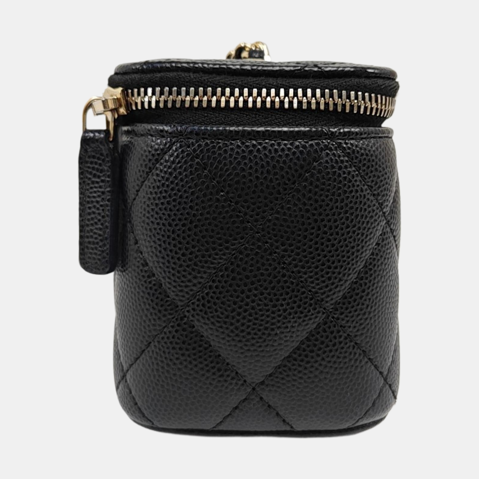VANITY CASE Mini Quilted Grained Calfskin Black