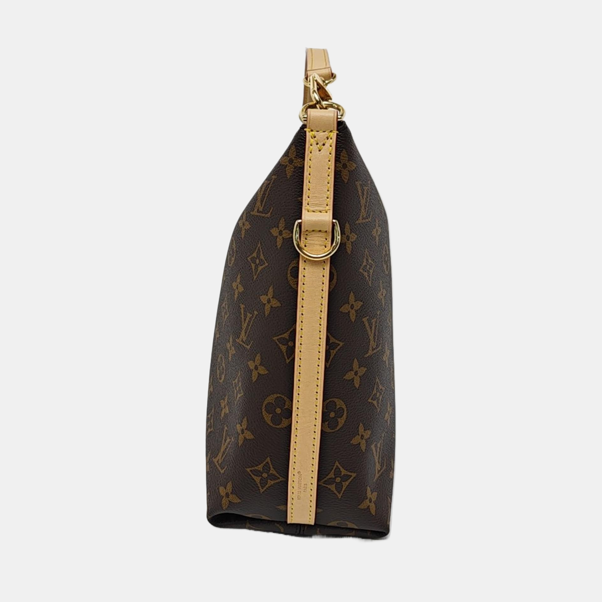 Monogram Coated Canvas Shoulder Bag Brown