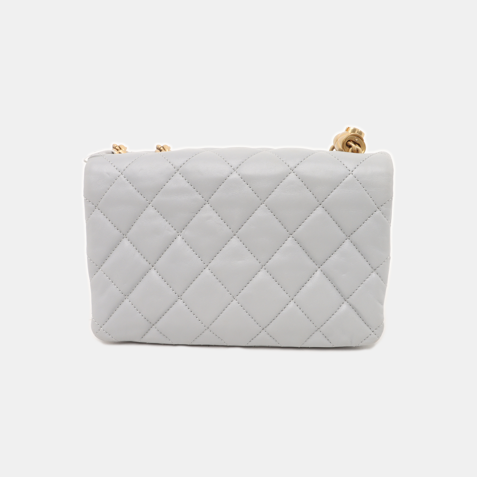 CLASSIC FLAP Mini Quilted Lambskin Gray