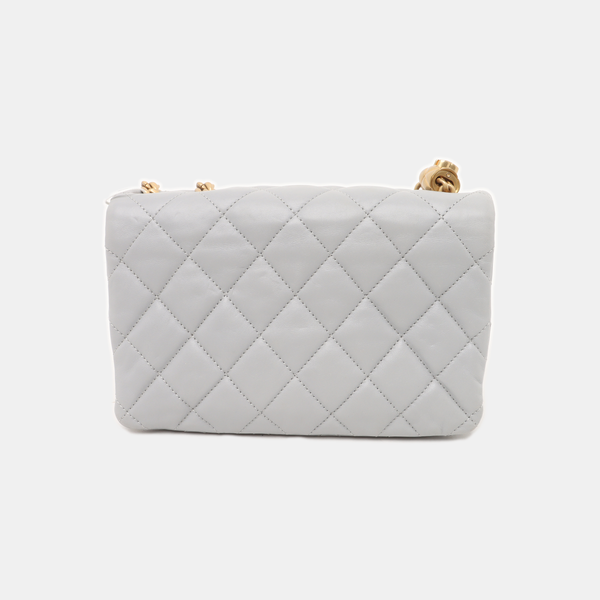CLASSIC FLAP Mini Quilted Lambskin Gray