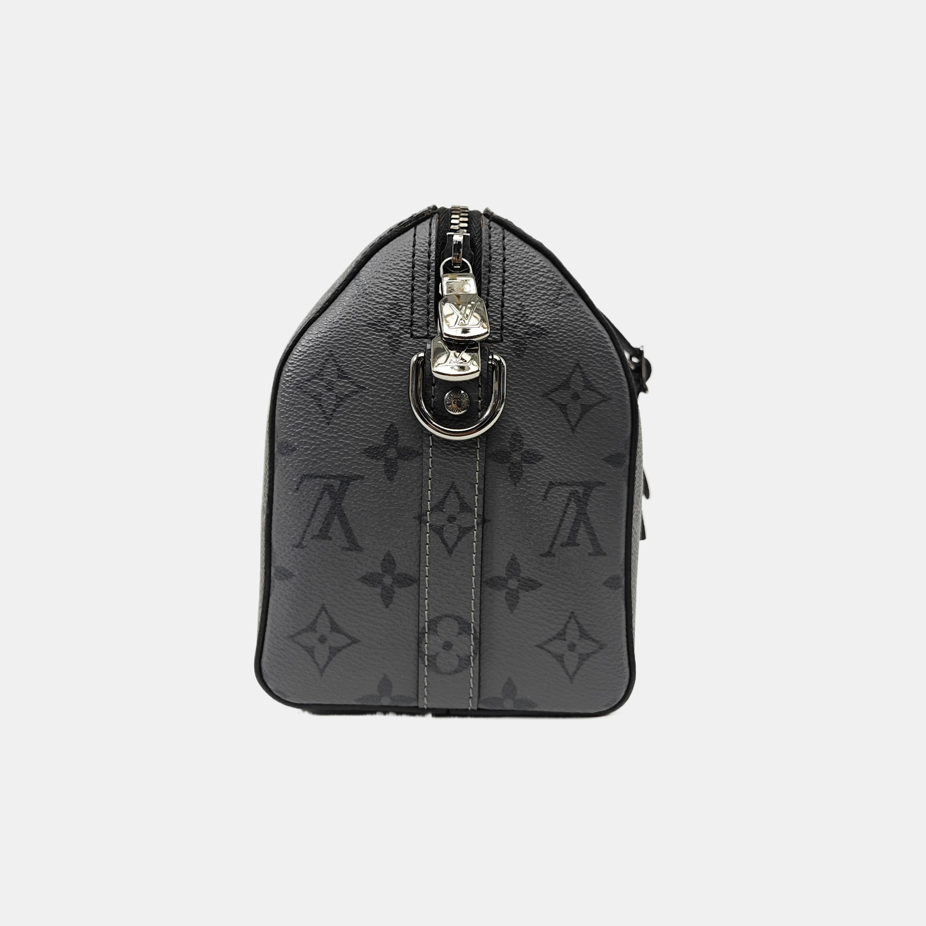 KEEPALL Monogram Coated Canvas Black