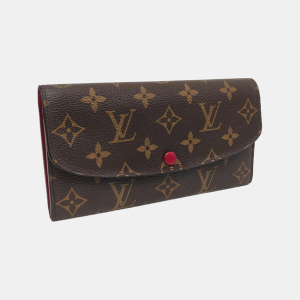EMILIE Monogram Coated Canvas Brown Wallet