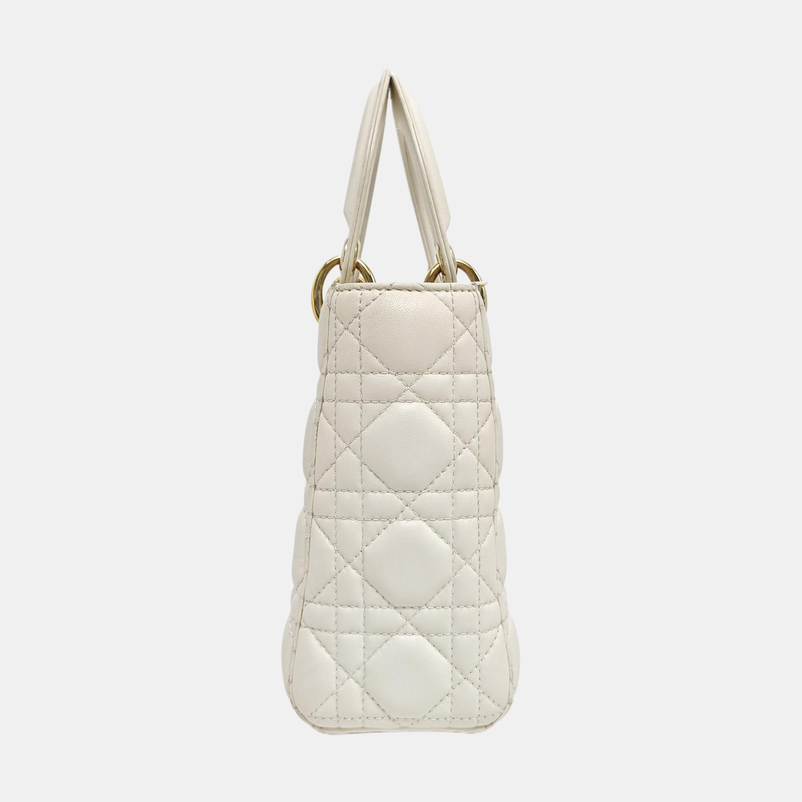 Lady Dior Cannage Lambskin White