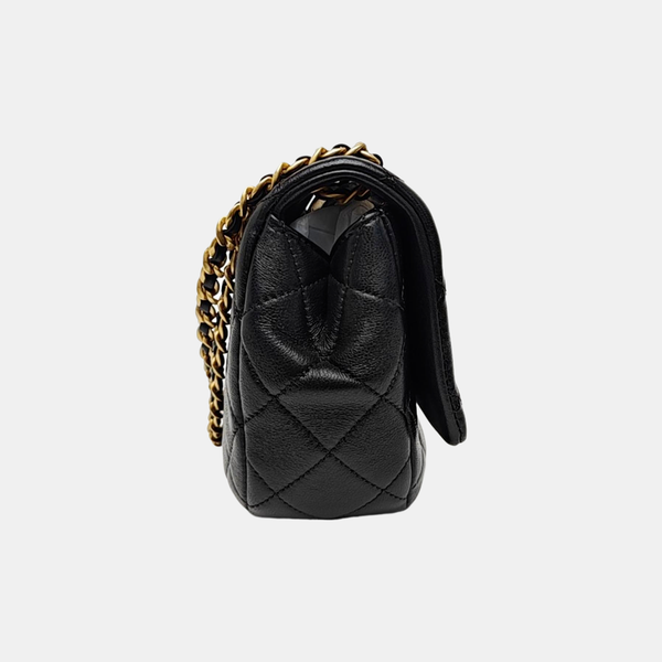 Lambskin Shoulder Bag Black