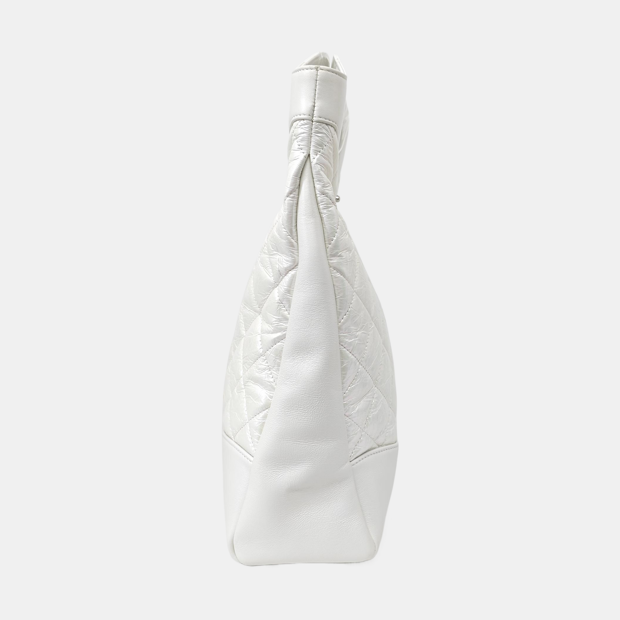 CHANEL 31 Quilted Calfskin White