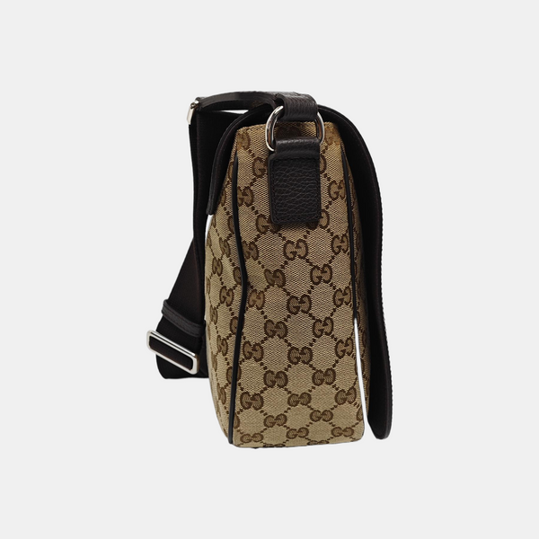 Monogram Fabric Shoulder Bag Beige