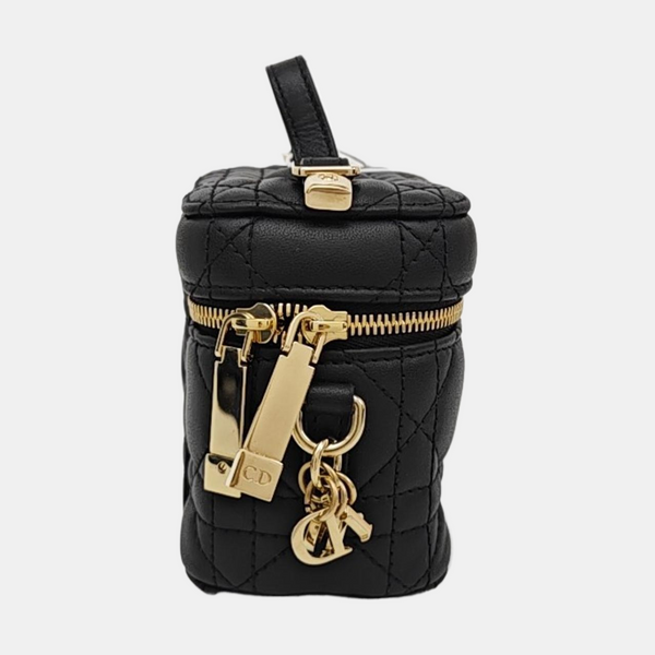 Lady Dior Super Mini Cannage Lambskin Black