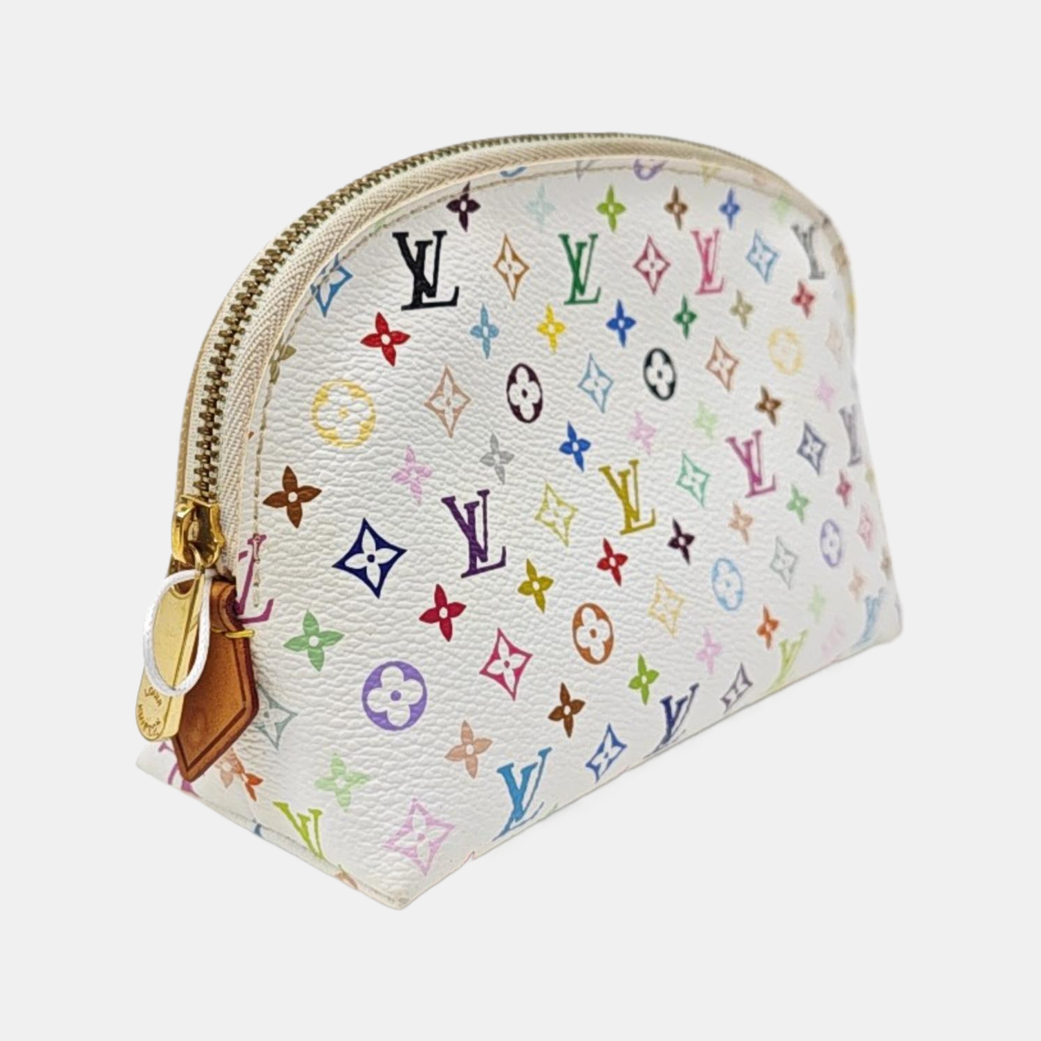 LV × TM COSMETIC PM Monogram Coated Canvas White
