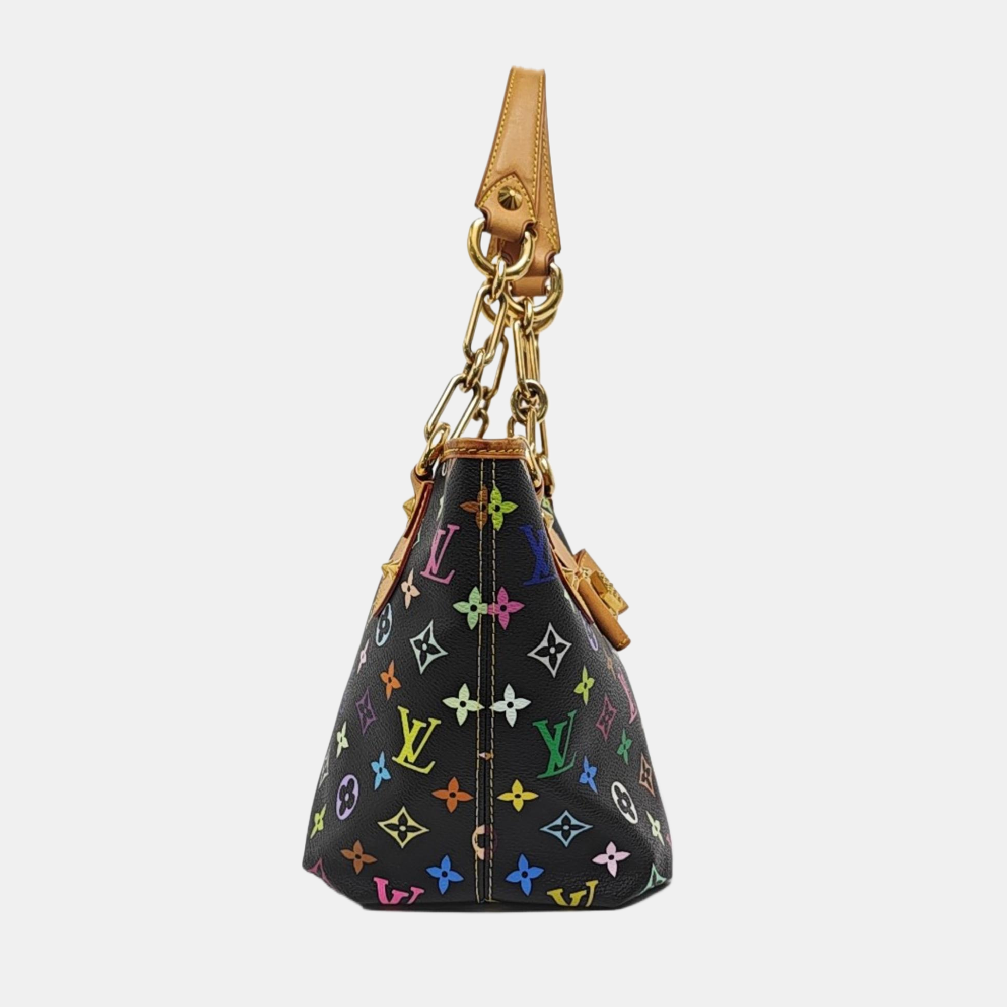 ANNIE MM Monogram Coated Canvas Black