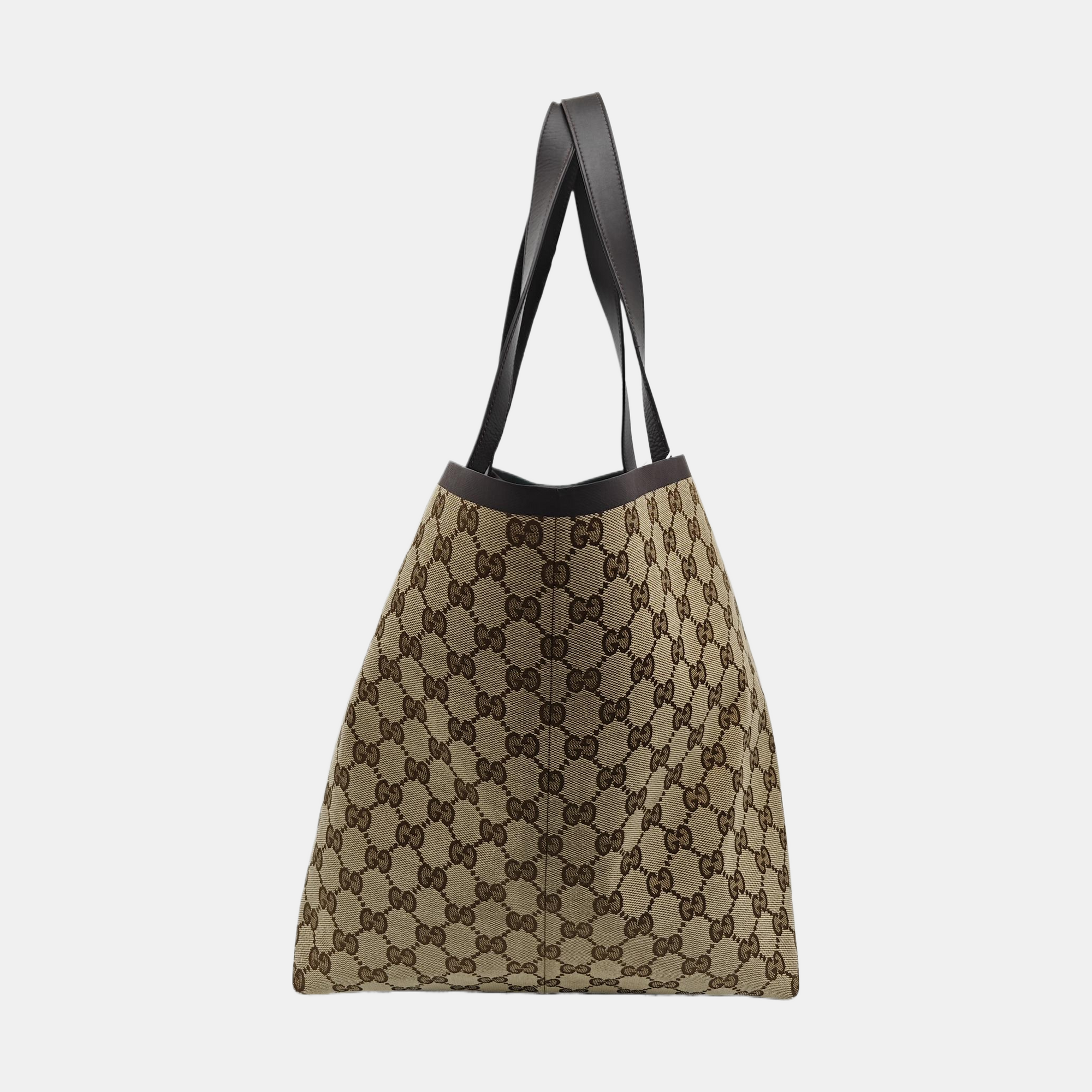 Monogram Canvas Tote Bag Brown