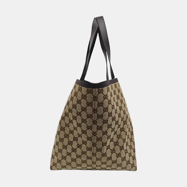 Monogram Canvas Tote Bag Brown